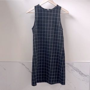 •ONE CLOTHING• Dark Gray Plaid Mini Dress